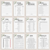 10th Anniversary Games Printable Floral Married in 2016 by LittleSizzle