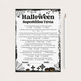 Halloween Superstitions Trivia Printable | Answers Included by LittleSizzle