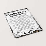 Halloween Superstitions Trivia Printable | Answers Included