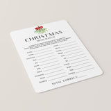 Minimalist Christmas Game for Groups Mind Match Printable