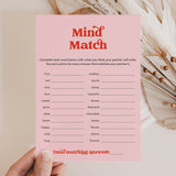 Printable Couple Game Mind Match