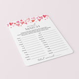 Match My Mind Valentine's Edition Game Printable