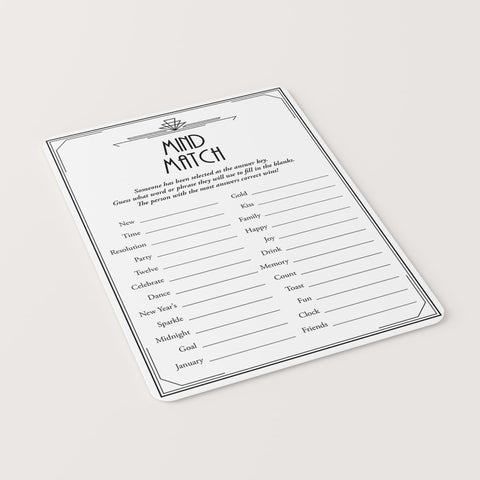 Gatsby New Year's Eve Party Games and Activities Bundle Printable ...