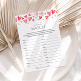 Match My Mind Valentine's Edition Game Printable