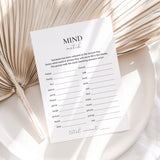 MindMatch Game Printable Icebreaker