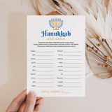 Hanukkah Group Game Printable Mind Match