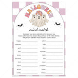 Spooky Halloween Party Game Mind Match Printable by LittleSizzle