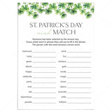 St Patricks Day Game Mind Match Printable by Littlesizzle