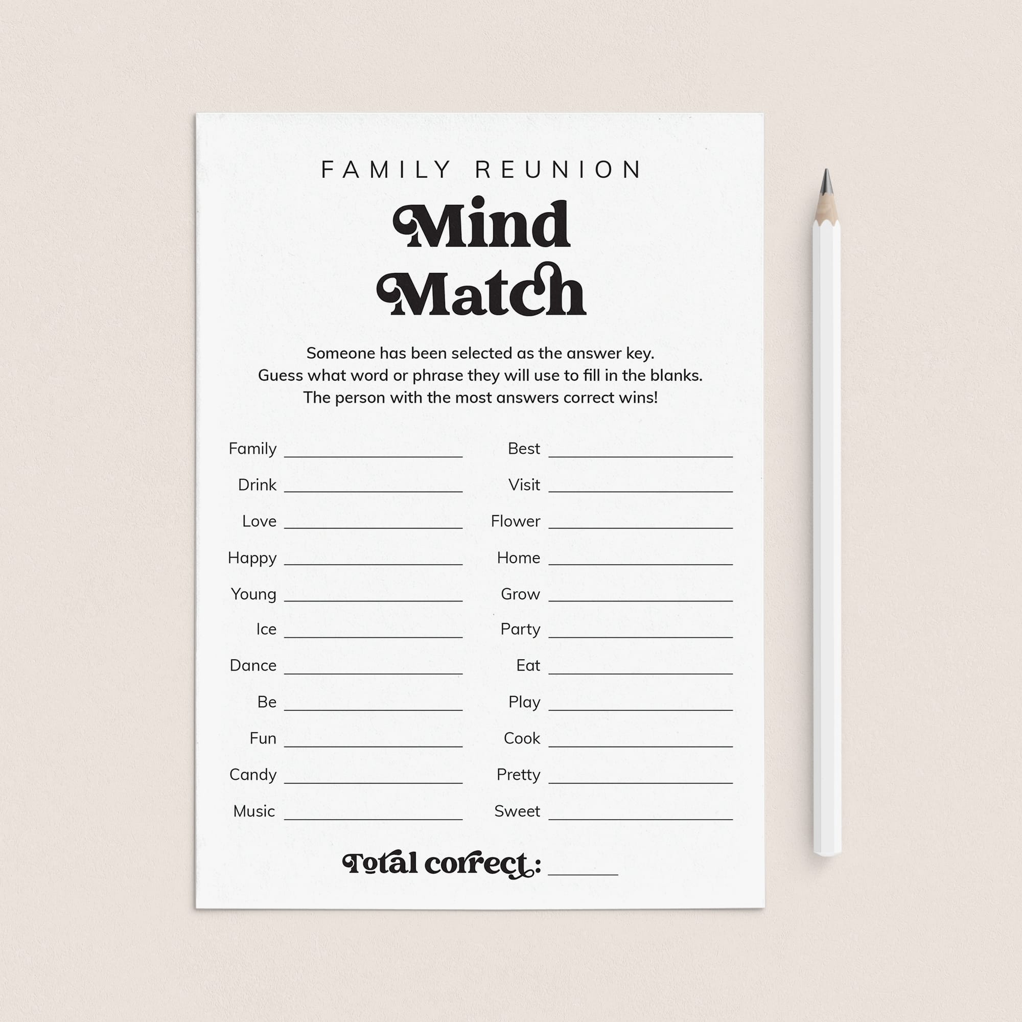 Family Reunion Mind Match Finish The Phrase Game Download by LittleSizzle