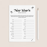 Fun New Year's Party Game Printable Mind Match by LittleSizzle