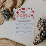 Printable Christmas Party Ice Breaker Game Mind Match