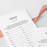 MindMatch Game Printable Icebreaker