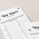 Fun New Year's Party Game Printable Mind Match