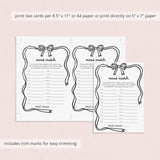 Fun Galentines Game Mind Match Printable Coquette Theme