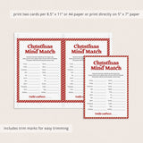 Mind Match Christmas Icebreaker Game Printable