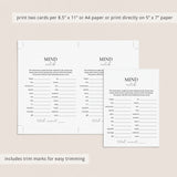 Mind Match Anniversary Party Game Printable