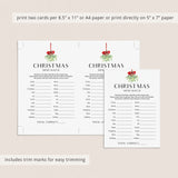 Minimalist Christmas Game for Groups Mind Match Printable