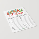 Printable Christmas Party Ice Breaker Game Mind Match