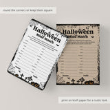 Halloween Mind Match Finish The Phrase Game Printable