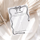 Fun Game for Couples Mind Match PDF Printable