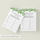 St Patricks Day Game Mind Match Printable