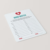 Nurse Party Game Finish My Phrase Mind Match Printable
