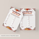 Friendsgiving Games for Adults Printable