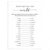 Mom Around The World Match Up Game With Answers Printable by LittleSizzle