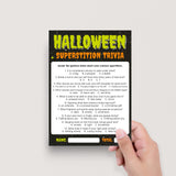 Halloween Superstitions Trivia Quiz Printable | Monster Theme