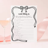 Whos The Most Likely To Galentine's Game for Friends Printable