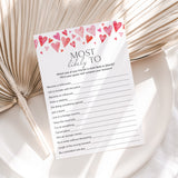 Pink Heart Galentines Day Games for Adults Printable