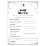 Most Likely To Bachelorette Party Game Printable Mystical Theme by LittleSizzle