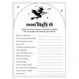 Witches Party Game Who Is Most Likely To Printable by LittleSizzle