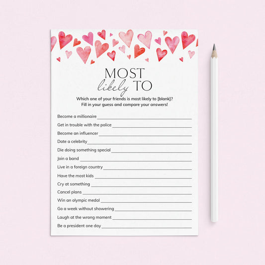 Galentine's Day Most Likely To Printable Game by LittleSizzle