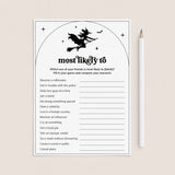 Witches Party Game Who Is Most Likely To Printable by LittleSizzle