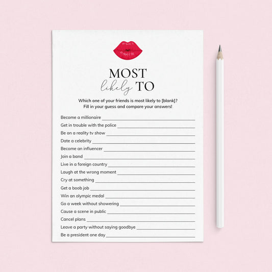 Most Likely To Ladies Night Game Printable by LittleSizzle
