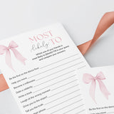 Coquette Party Game Most Likely To Printable