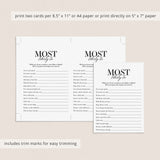 Funny Office Most Likely To Game Printable
