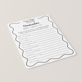 Graduation Most Likely To Game Printable Wavy Border
