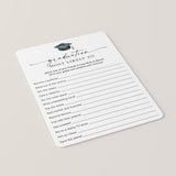 Who Is Most Likely To Game Questions for Graduation Party Printable