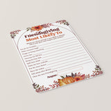 Friendsgiving Most Likely To Game Printable