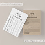 Most Likely To Office Questions Printable
