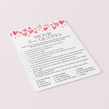 Movie Love Quotes Game Printable Watercolor Hearts