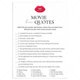 Girls Night Movie Game with Answer Key Printable by LittleSizzle