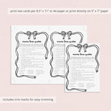 Valentine's Day Games Printable Black Bow Theme