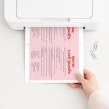 Movie Love Quotes Game for Bridal Shower Printable Pink and Red