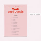 Valentine's Day Movie Love Quotes Game Printable