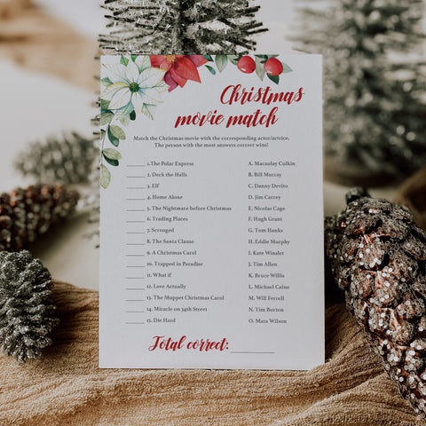 Holiday Party Christmas Movie Game Printable | Instant Download ...