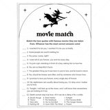 Witchy Bridal Shower Game Movie Match Up Printable by LittleSizzle