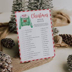 Printable Christmas Movies Game for Ugly Sweater Party